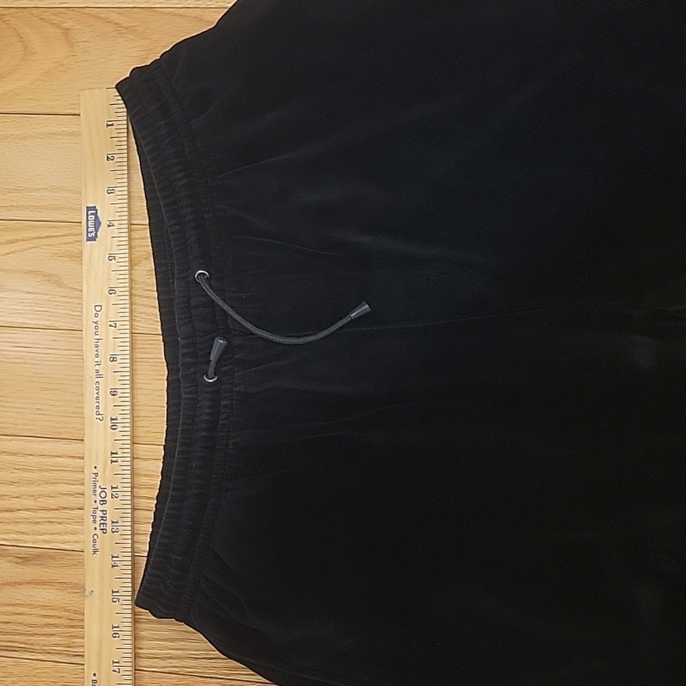 Black Velour Shorts with Elastic Waistband - Picture 5 of 7